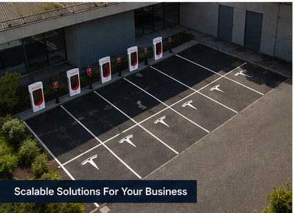 Scalable commercial EV charging bays