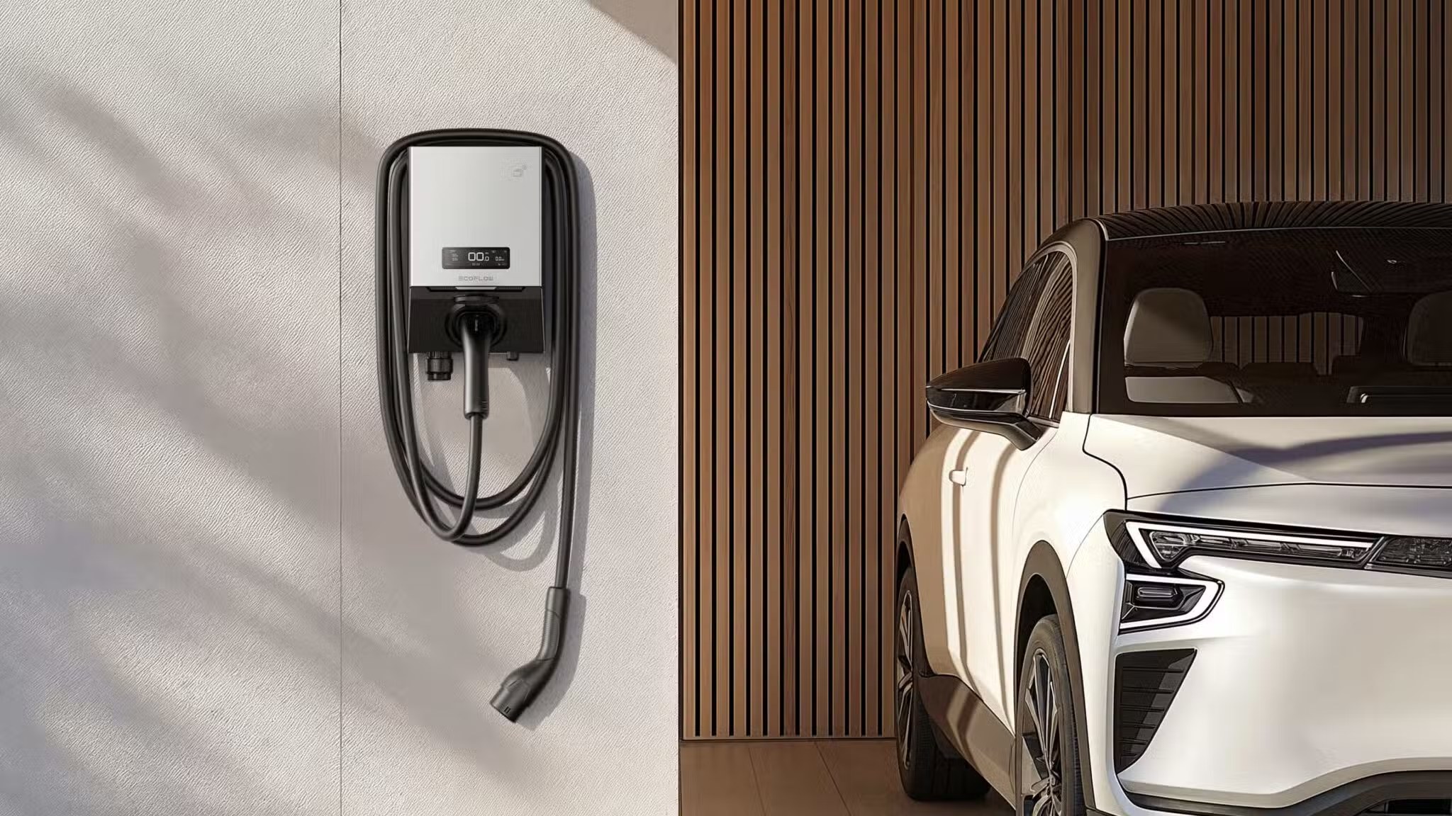 EcoFlow PowerPulse 2 EV charger with electric vehicle