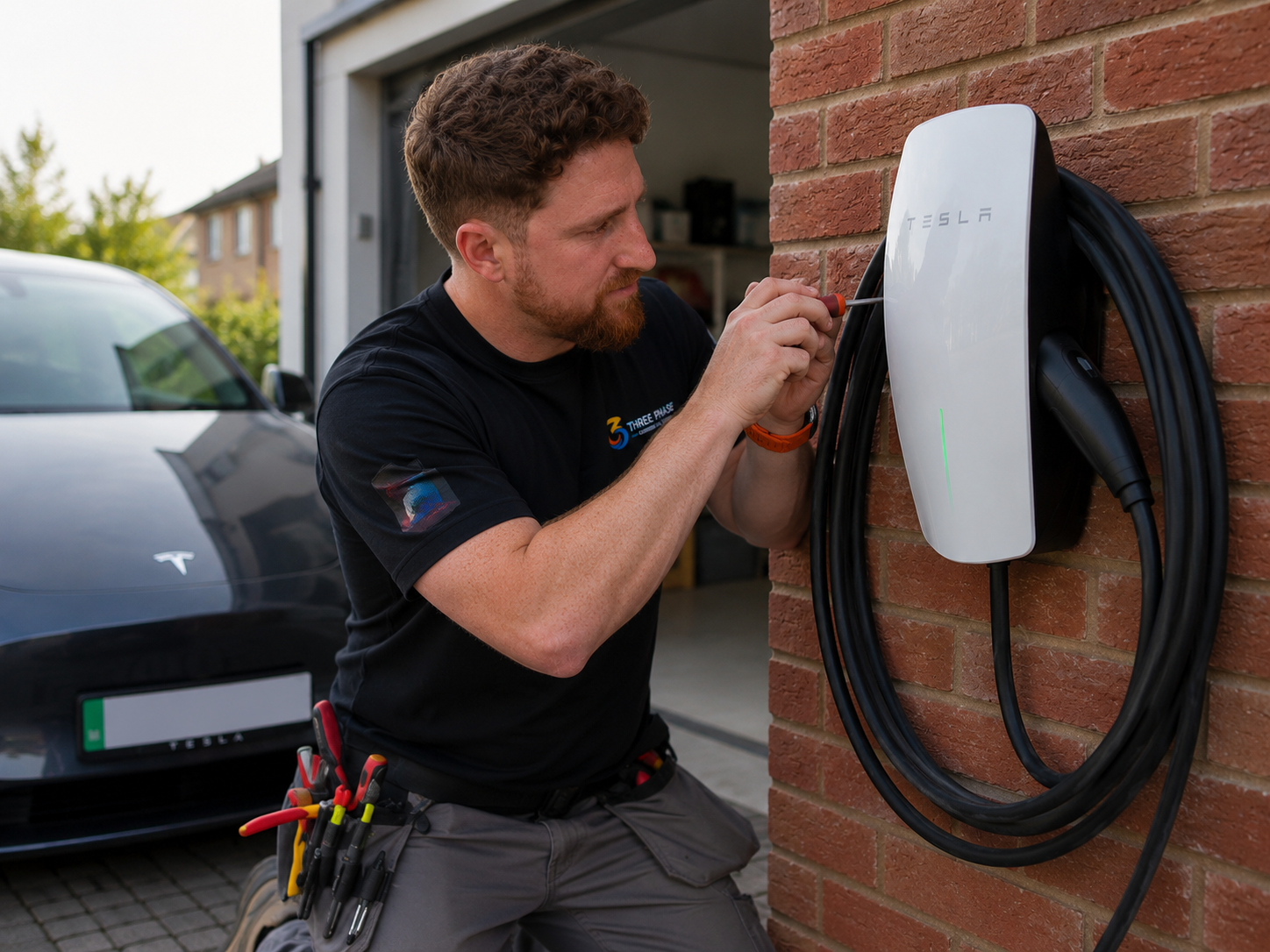 Tesla Wall Connector home EV charger installation